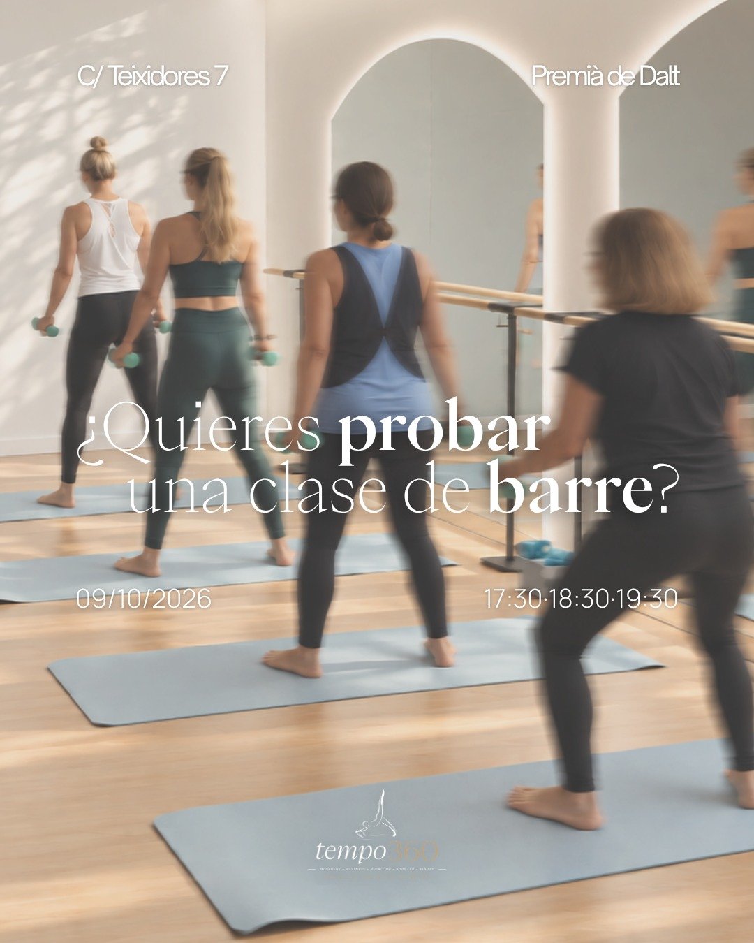 Clase de Barre en Tempo 360, Premià de Dalt