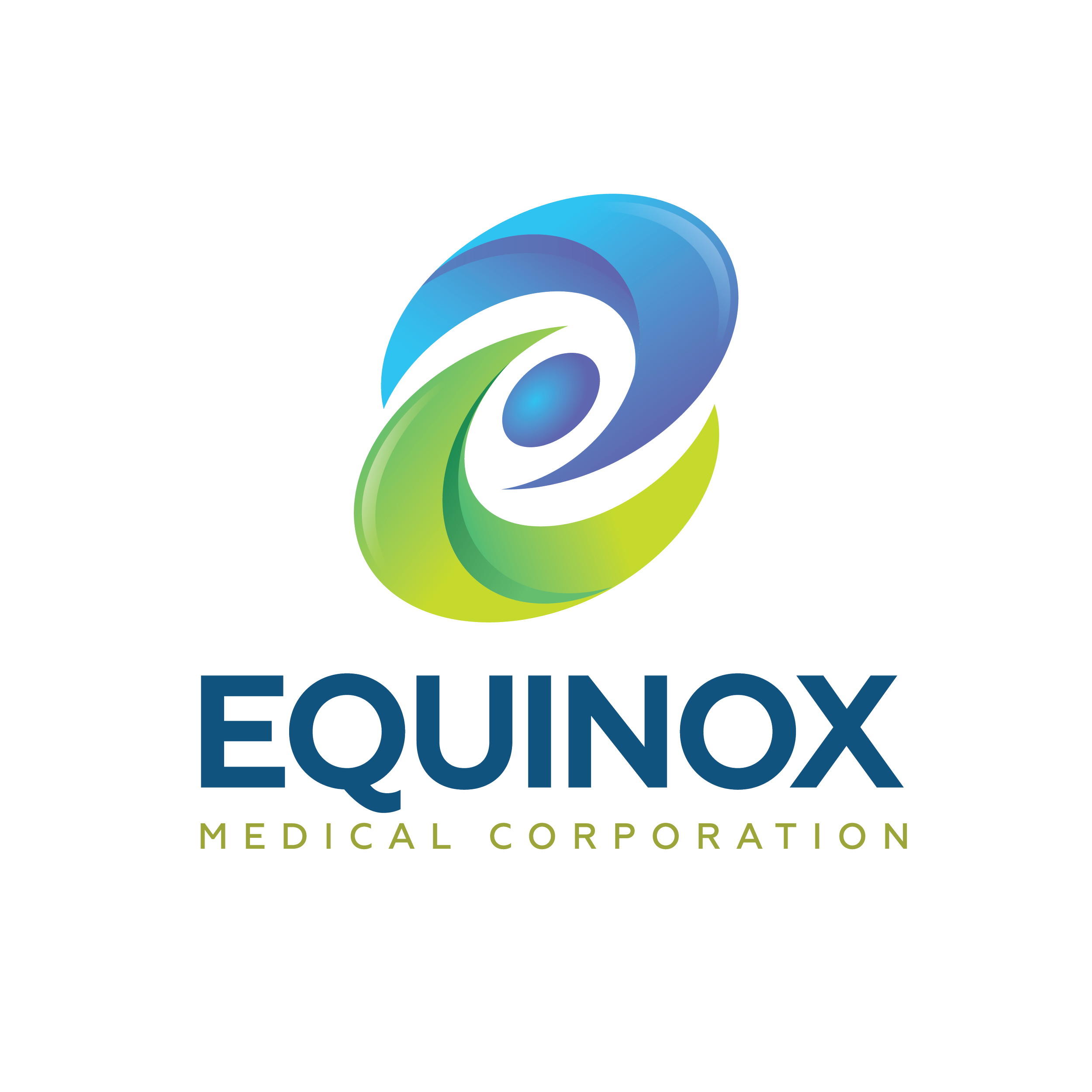 Logo of Equinox Medical Corporation with a stylized swirl in blue and green and the text "EQUINOX MEDICAL CORPORATION" beneath it.