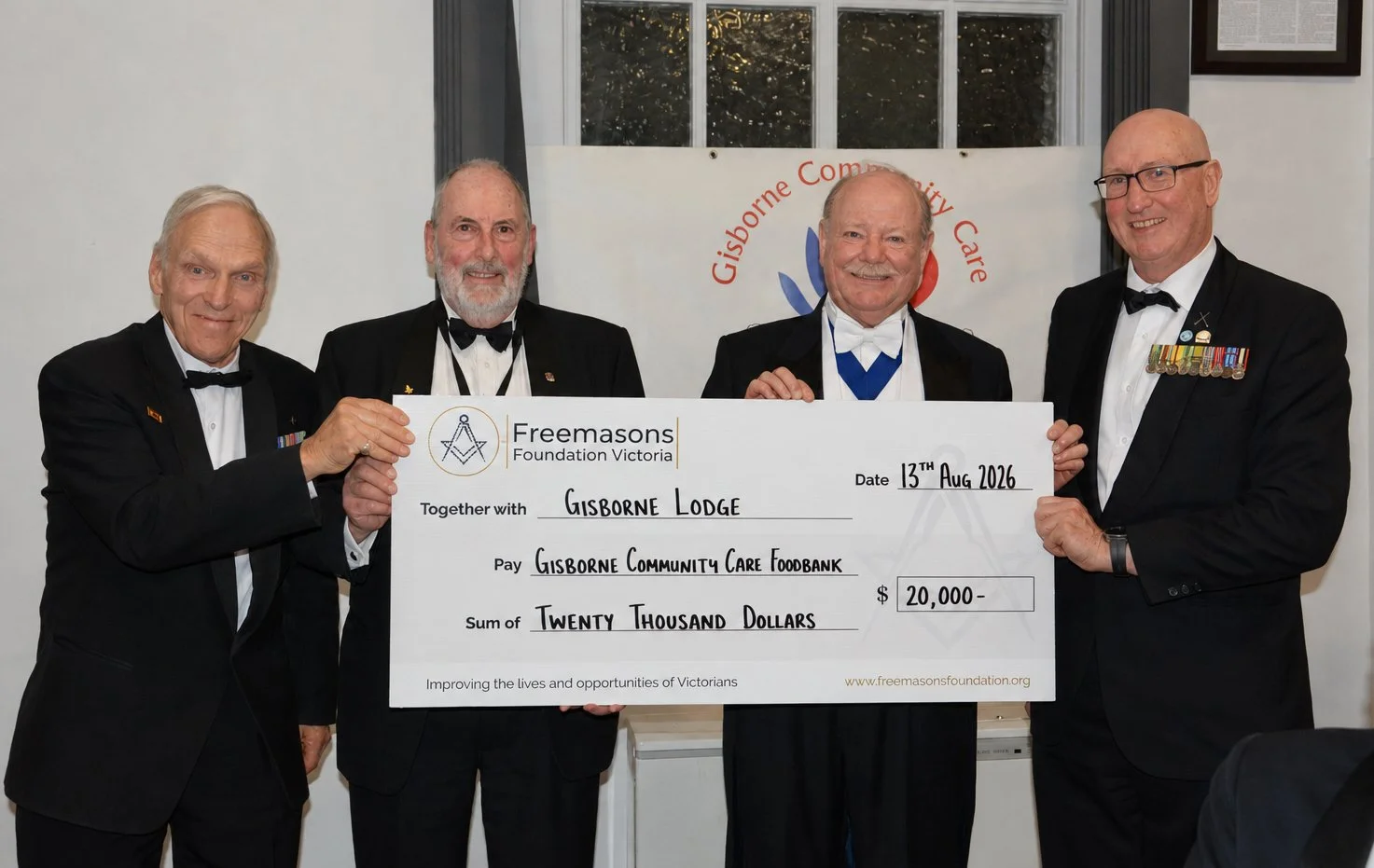 Gisborne Lodge Presents $20,000 to the Gisborne Foodbank