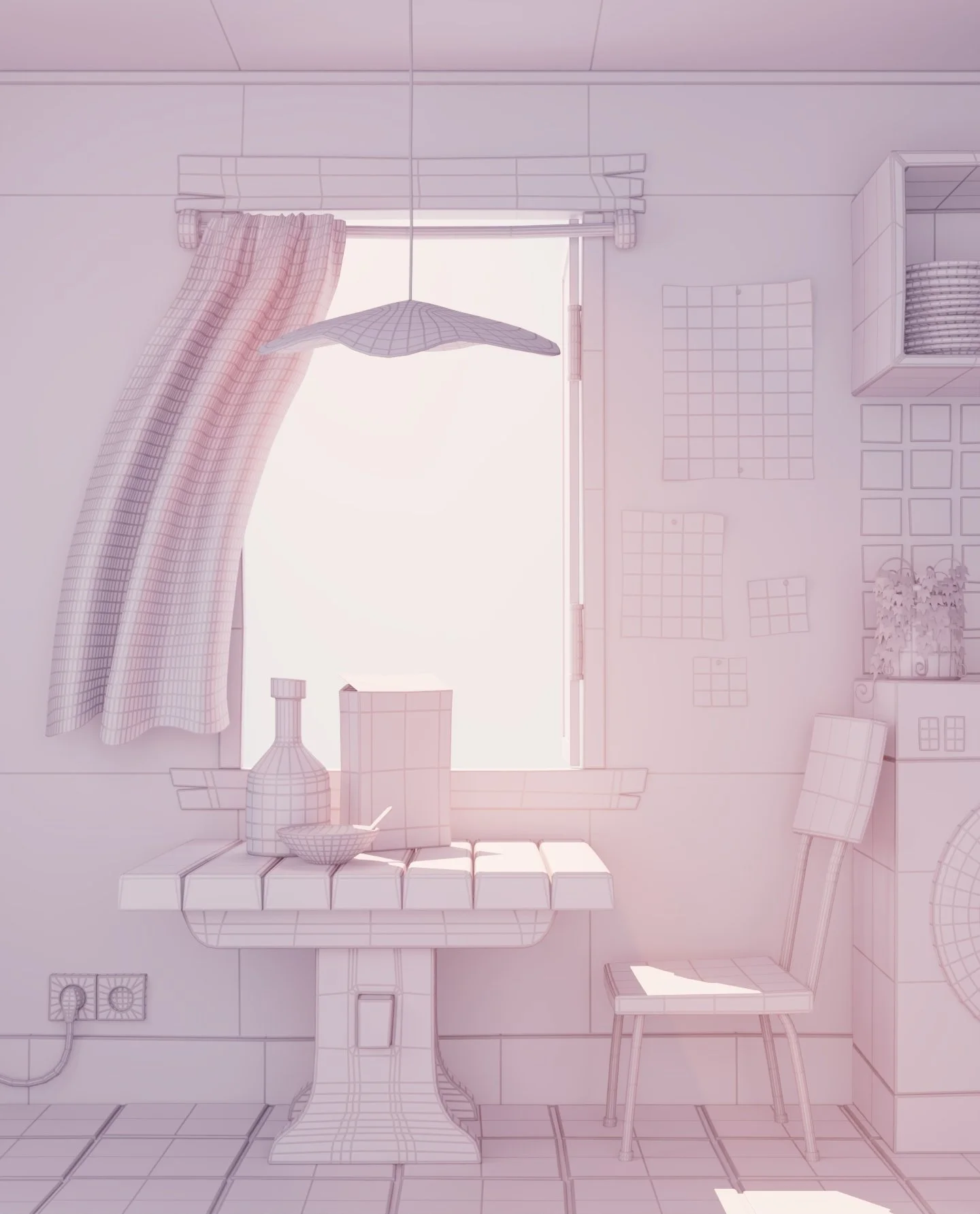 Summertime - Edge clay render