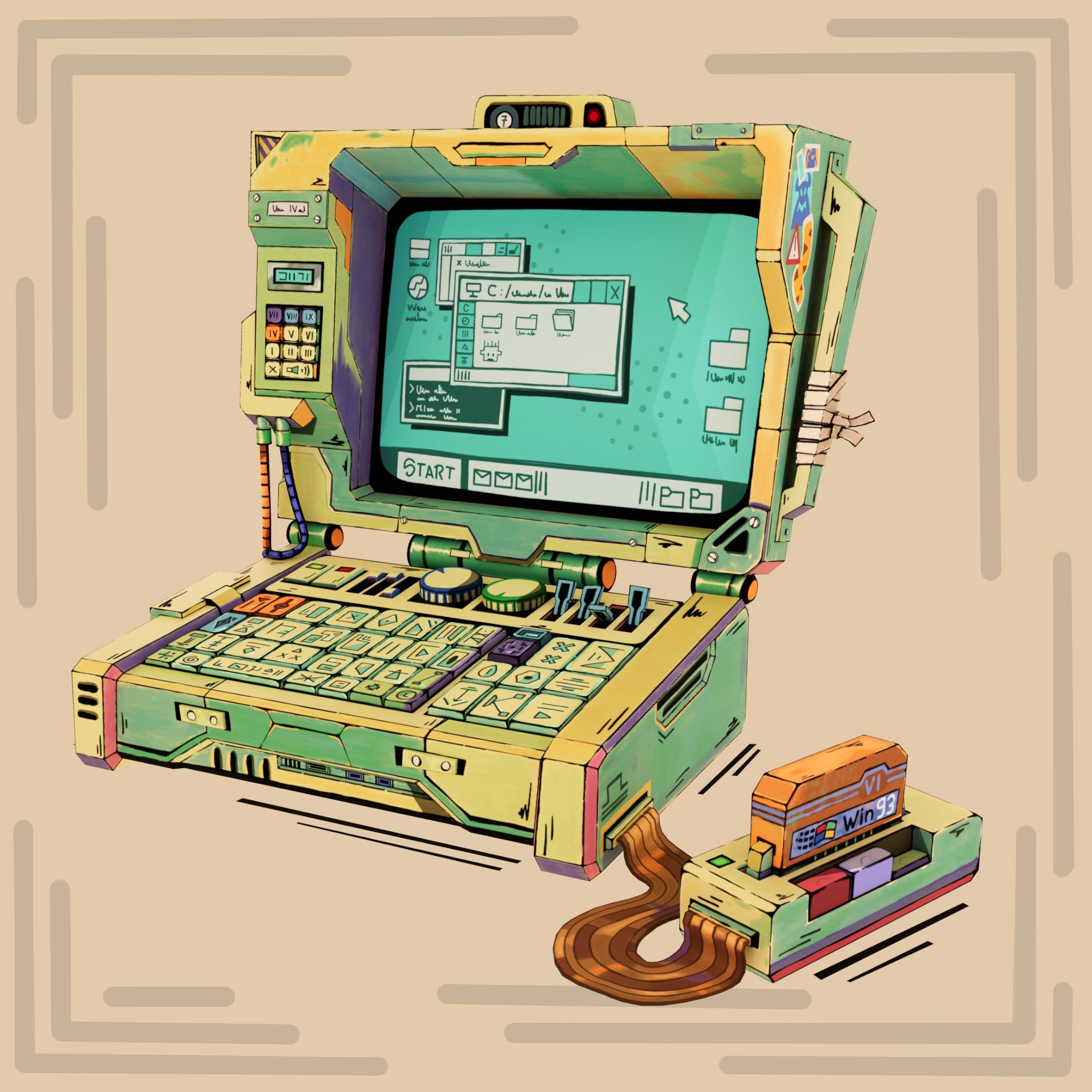 Retro Cyberdeck - Front