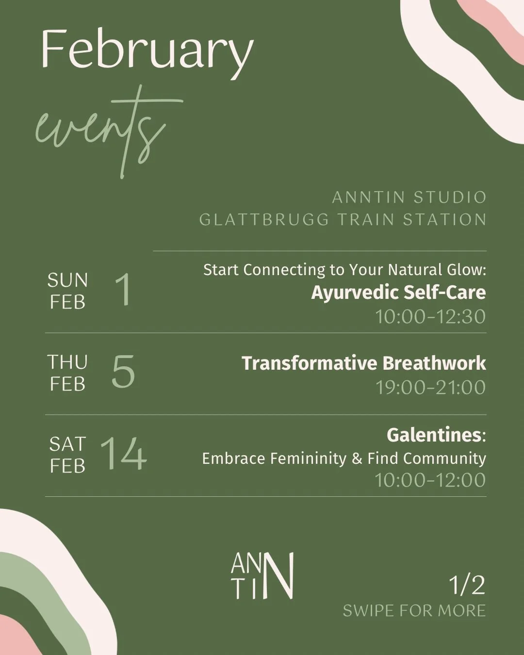 Ready to step out of the everyday and experience something truly unique this February? 💫

Our upcoming calendar is a collection of experiences curated to support your Mind, Body, and Soul. Choose your ANTIdote for holistic wellbeing by picking the e