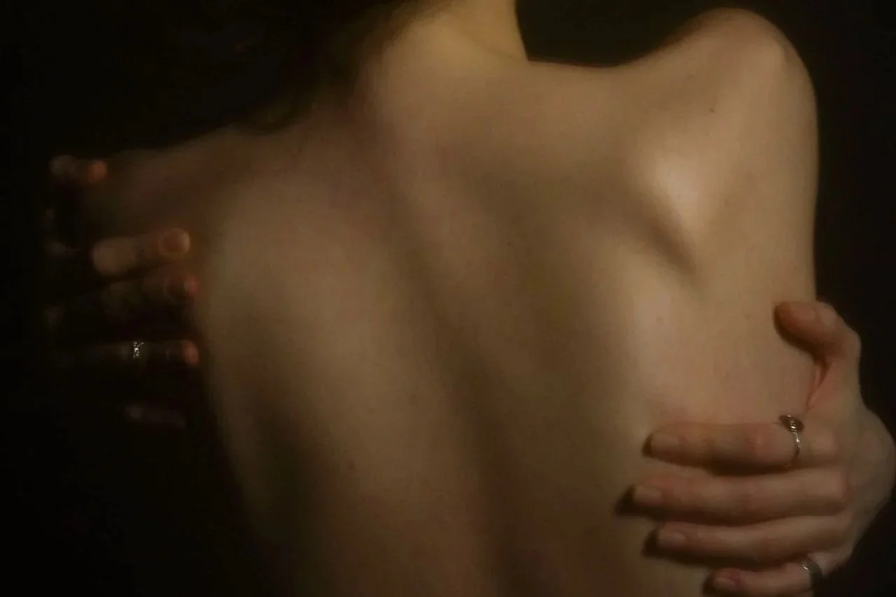 Woman showing her back
