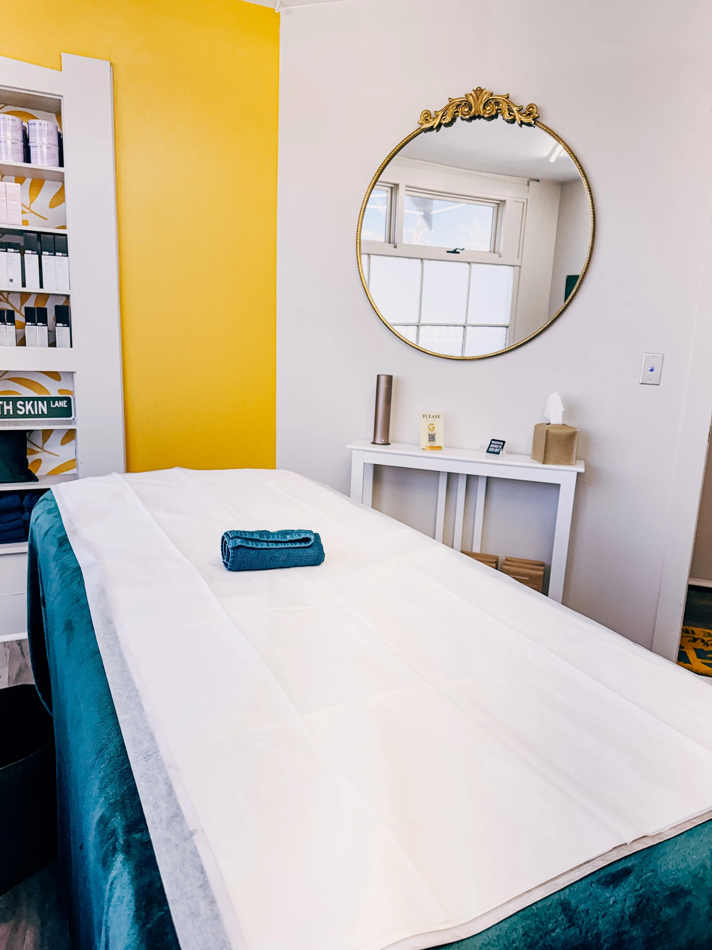 Waxing room at Gold Rush Esthetics in Denver