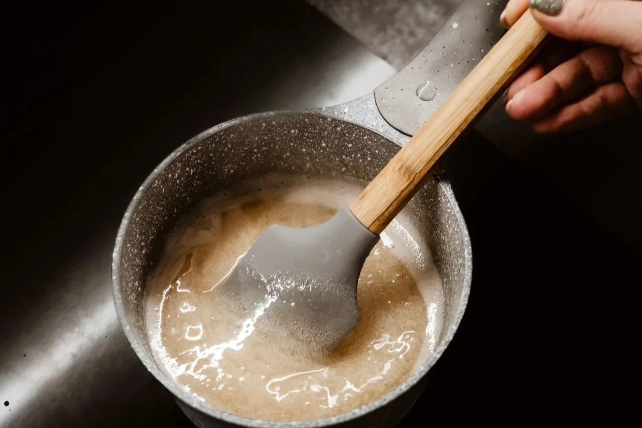 Homemade sugar wax preparation (sugaring)