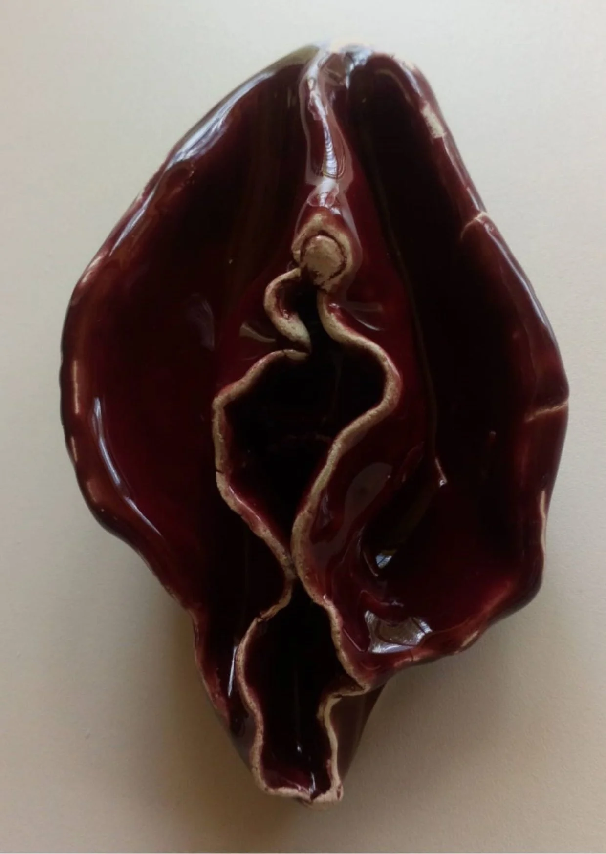 Engorged yoni, Ceramic, 20cm by 10cm