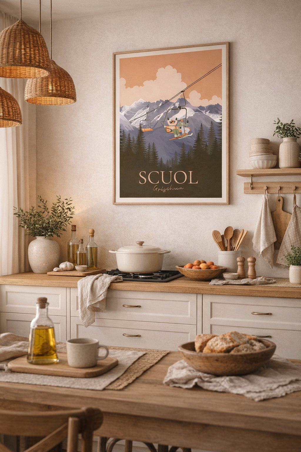 Rustic Swiss kitchen with Scuol poster.png