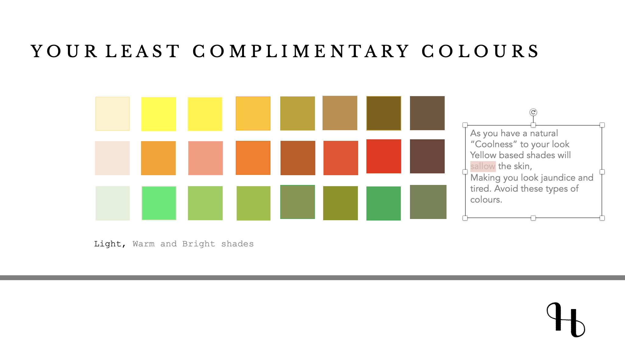 wrong colours for cools