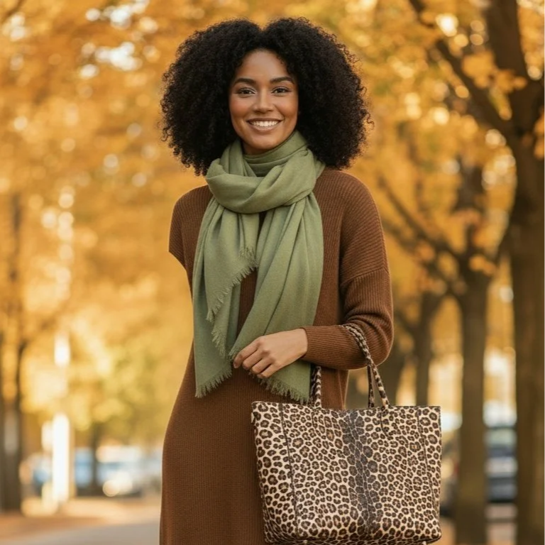 Olivia Khaki Scarf