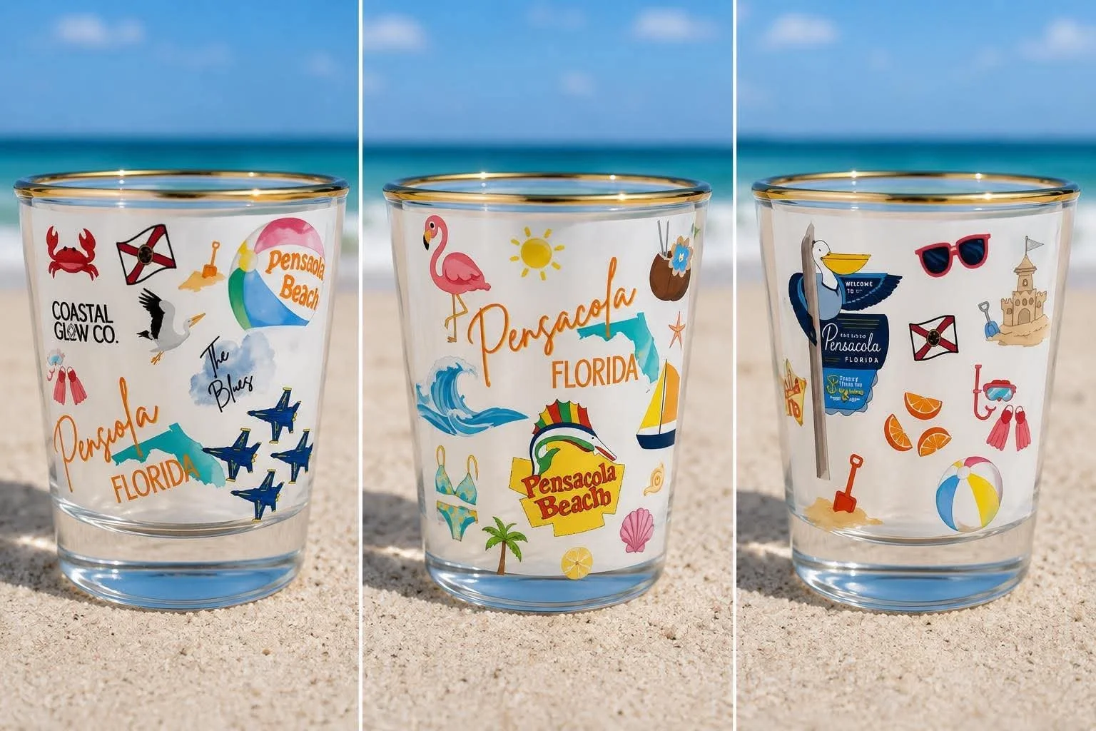 Pensacola Iconic Shot Glass - 1.5 OZ.