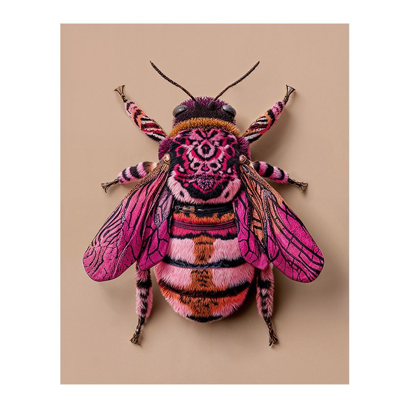 Fine Art Print - Little Heroes 'Humble Bee Magenta'