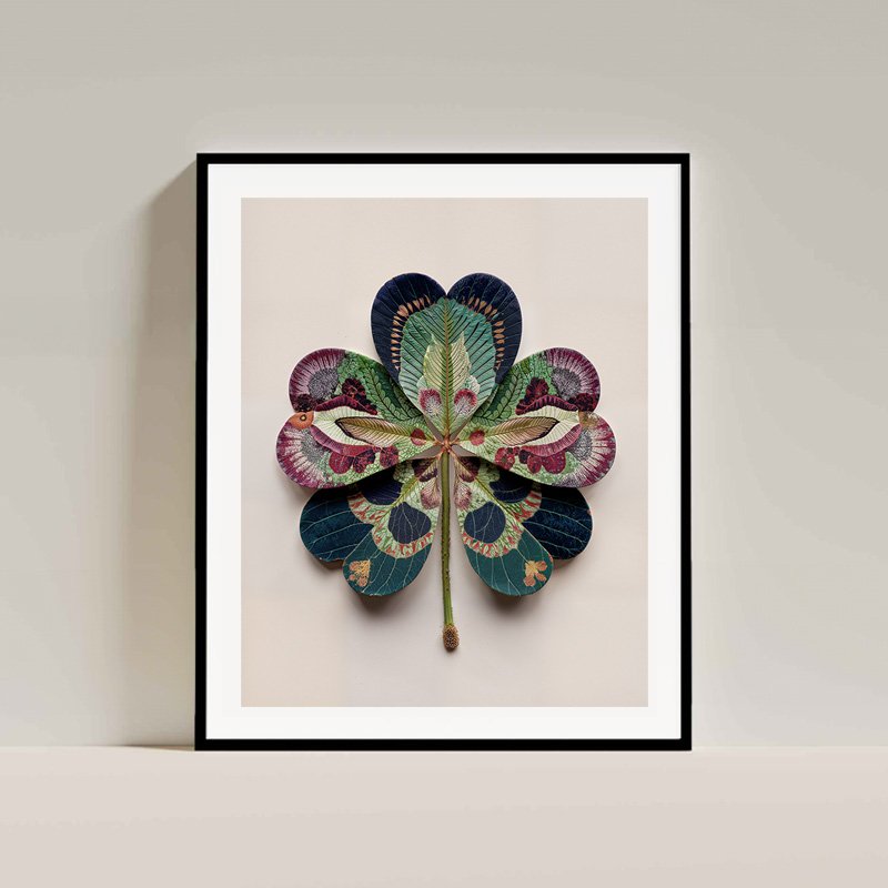 Charlie Moon - Fine Art Print - Luck Clover 9 -framed.jpg