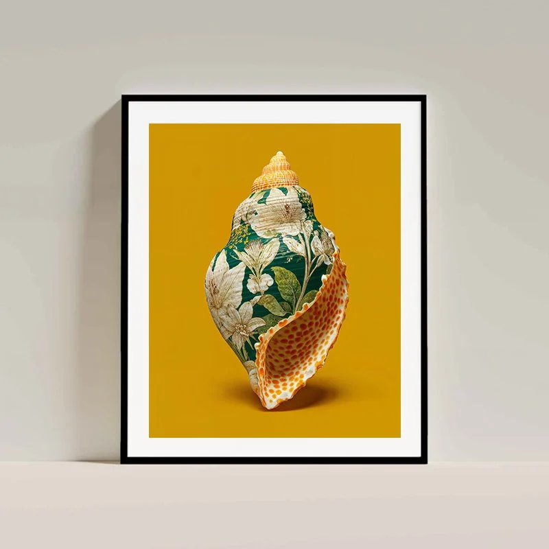 Charlie Moon Art - Conch Shell Fine Art Print, artwork, hahnemuhle, interior art - 6 interior.jpg