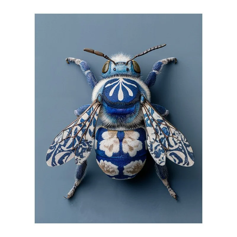 Fine Art Print - Little Heroes 'Humble Bee Indigo'