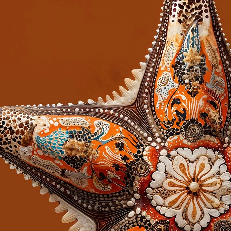 Charlie Moon Art - Starfish Fine Art Print, artwork, hahnemuhle, interior art - starfish 2 close up.jpg