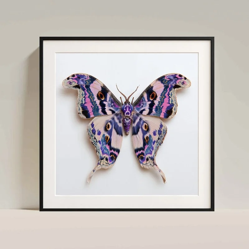 Noctiluca - night butterfly fine art print — Charlie Moon Print - 2 framed.jpg