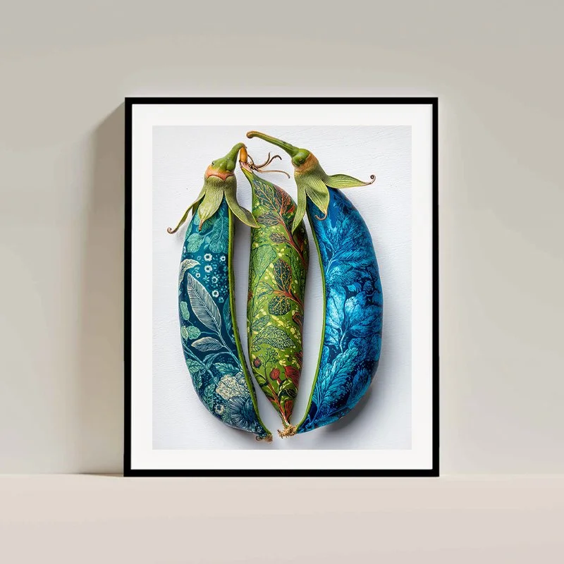 The Harvest Atelier - fine art print - charlie moon - Jacquard Beans - interior framed.jpg