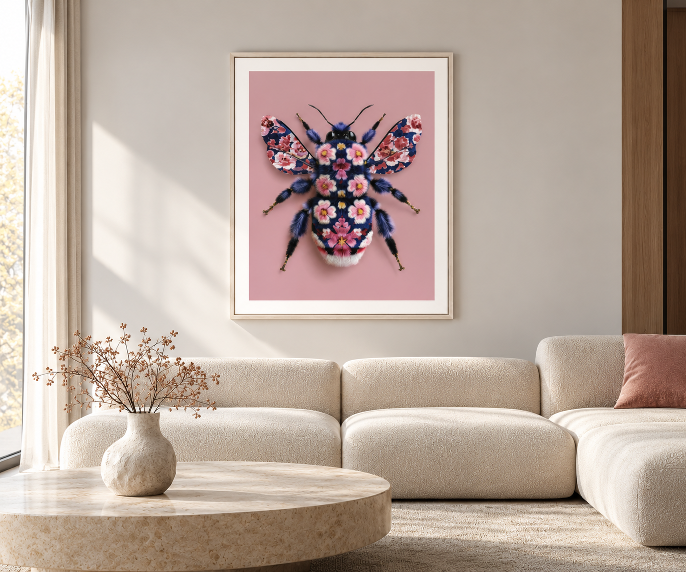 Charlie Moon Art - Humble Bee Flowerbomb Original Artwork - contemporary art.png