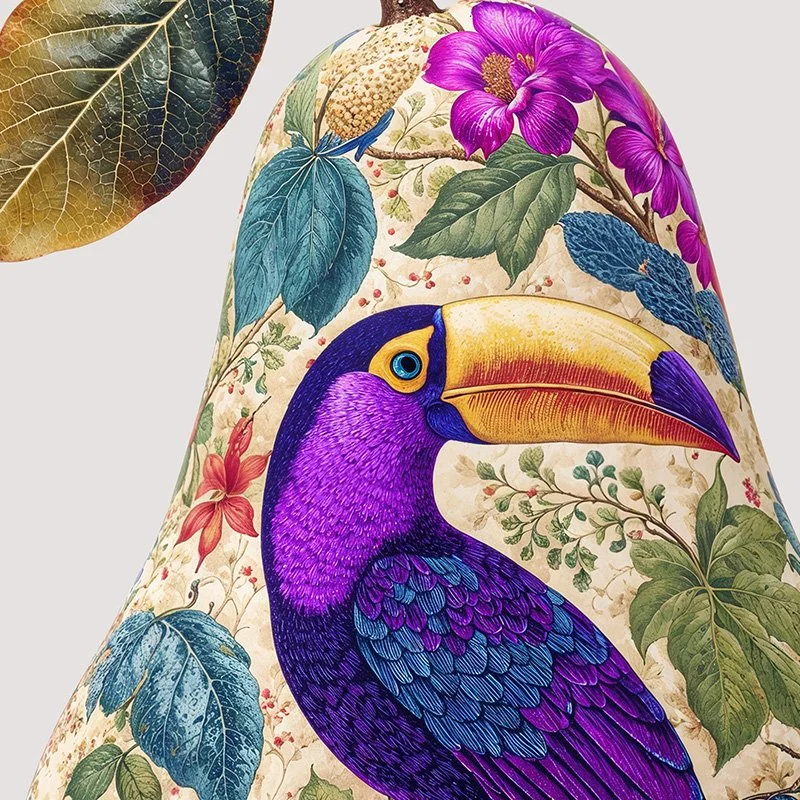 Charlie Moon Art - Floral Fruits - toucan- detail.jpg