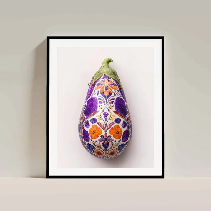 The Harvest Atelier - fine art print - charlie moon - The Aubergine - interior framed.jpg