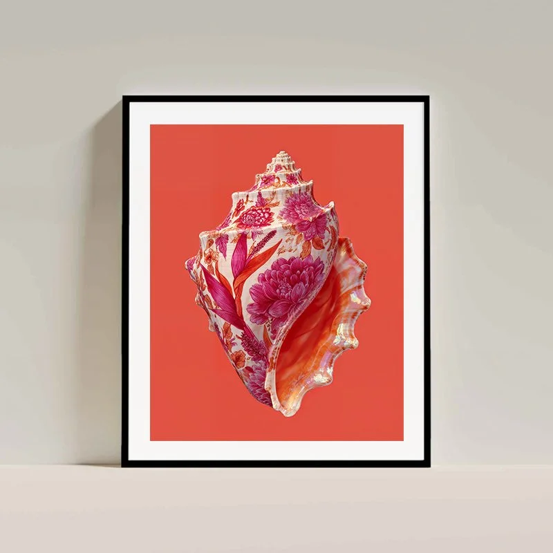 Charlie Moon Art - Conch Shell Fine Art Print, artwork, hahnemuhle, interior art - 5 interior.jpg