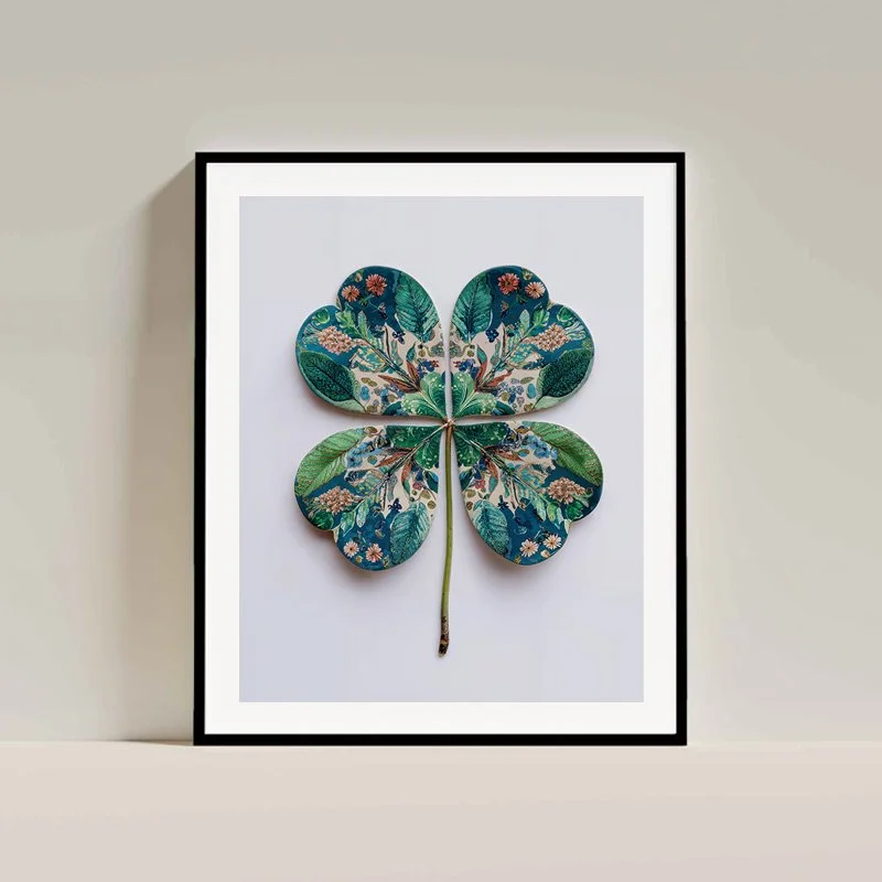 Charlie Moon - Fine Art Print - Luck Clover 1- framed.jpg