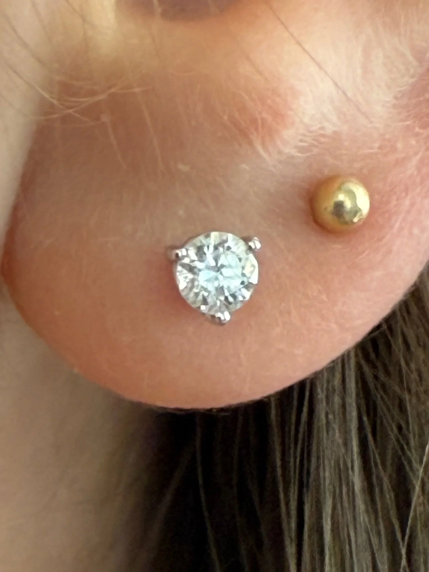 14k White Gold Lab Grown .5CT Diamond Earrings