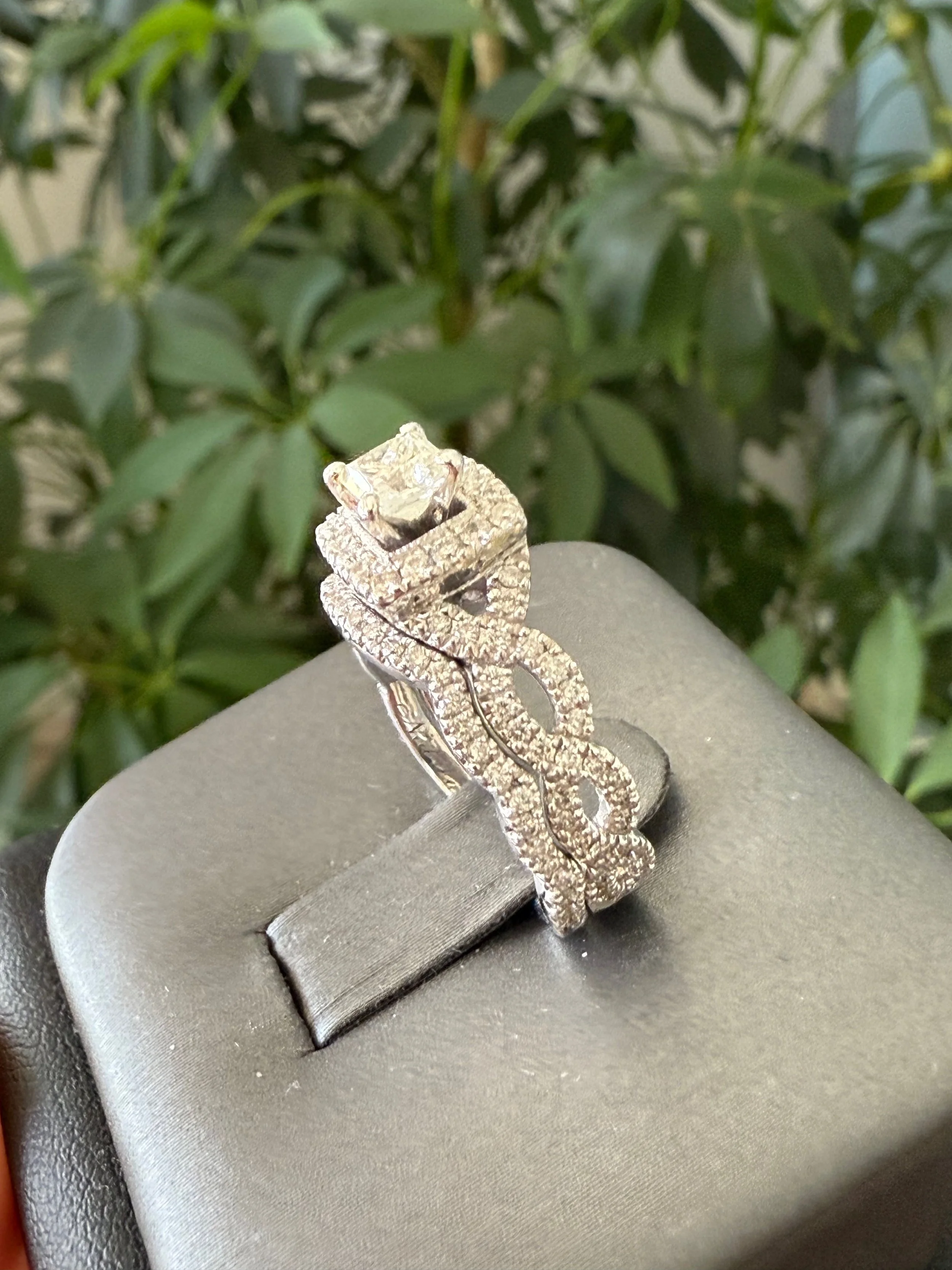 14k White Gold Neil Lane Princess Cut 1CT Diamond Ring- Size 6.5