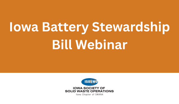 Iowa Battery Stewardship Bill Webinar