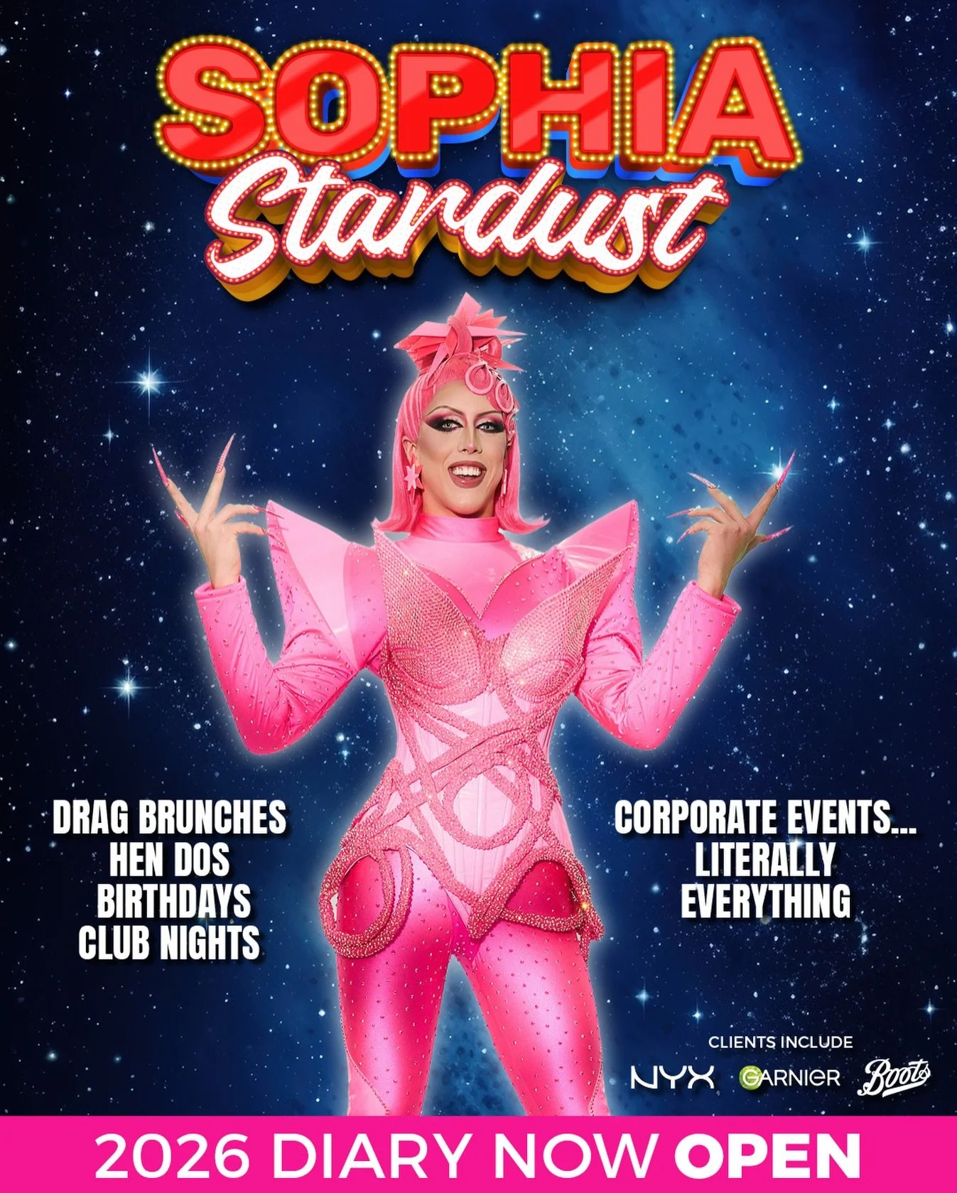 ⭐️ 2026 DIARY OPEN ⭐️
*******************************************
******************************************* 
After one of the busiest years I&rsquo;ve had yet, I&rsquo;m ready to keep my foot on the gas and make next year even crazier. With booking