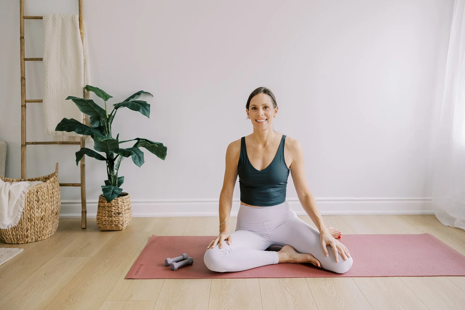 Christine Kirkland coaching home mat Pilates for women over 40