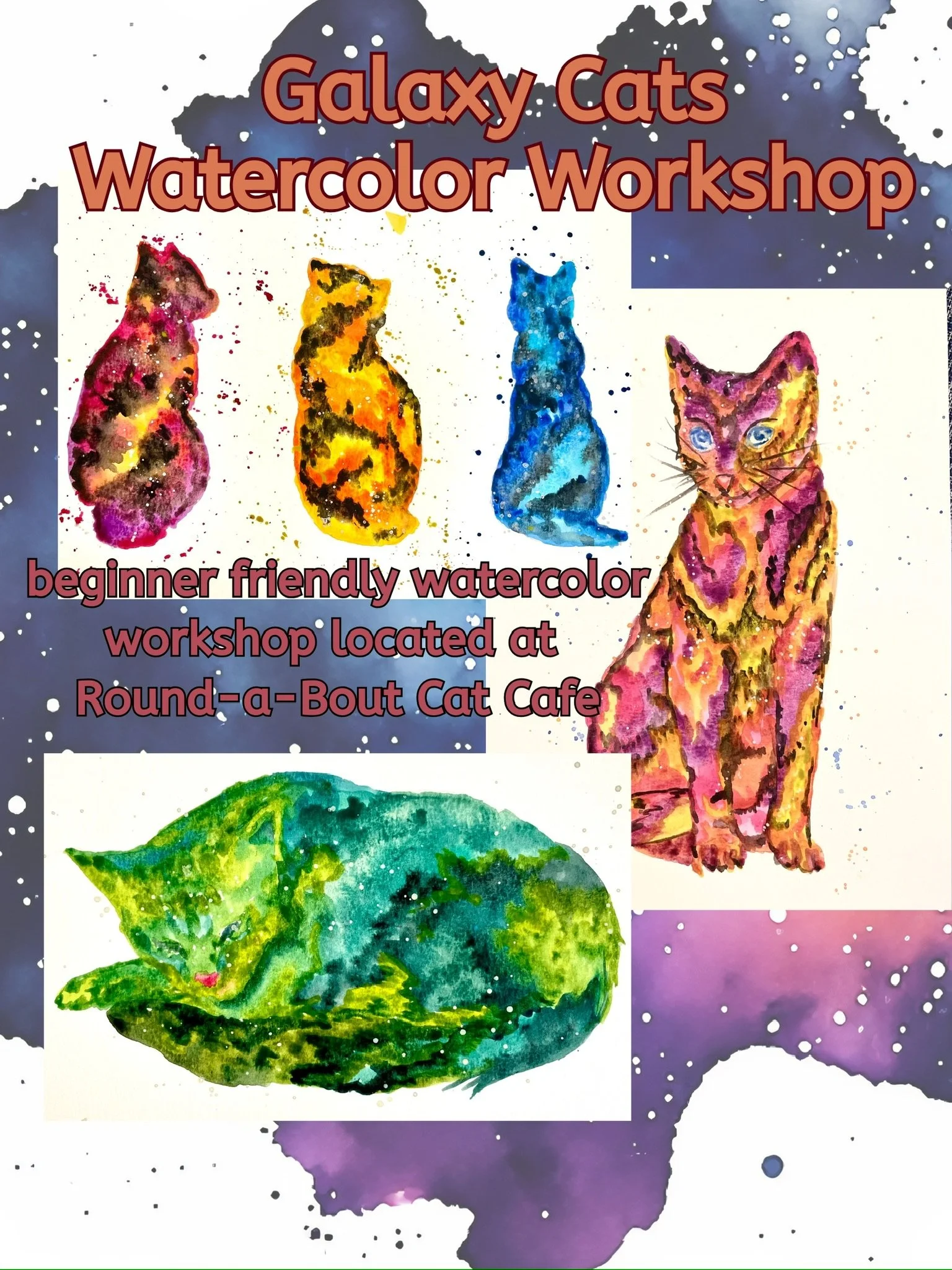 05/22 Watercolor Galaxy Cats