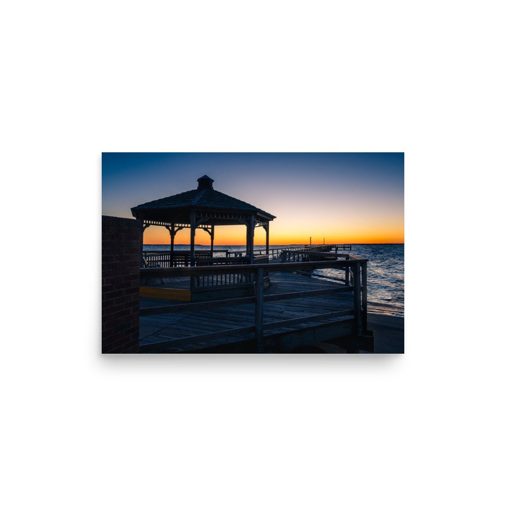 "Twilight Over Colonial Beach" Enhanced Matte Print