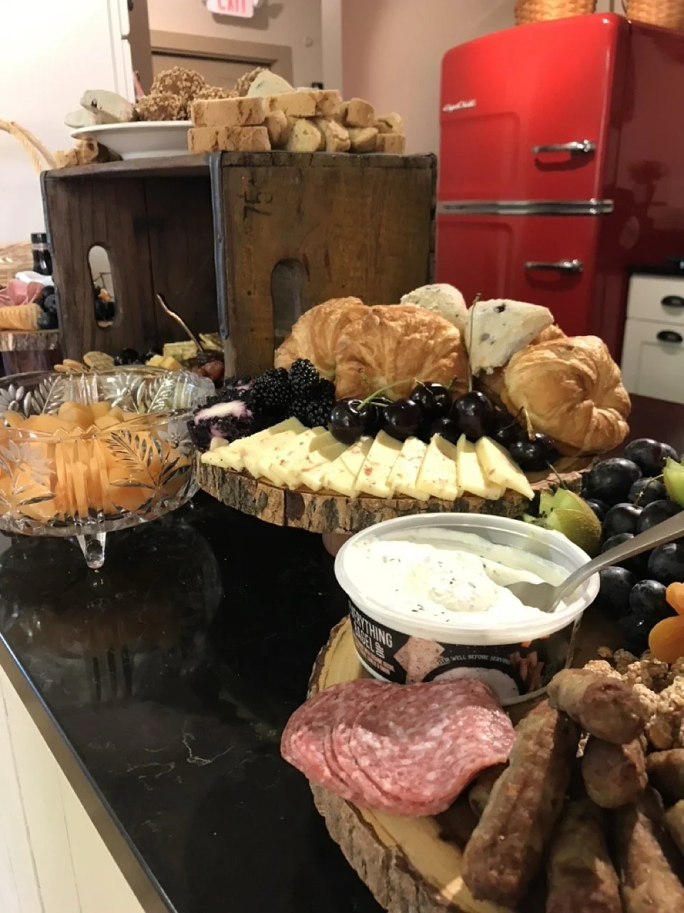 food setup with croissants.jpeg