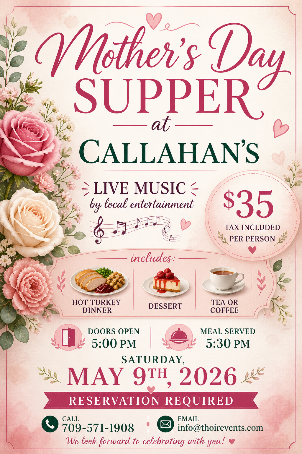Mother's Day Supper with Live Music