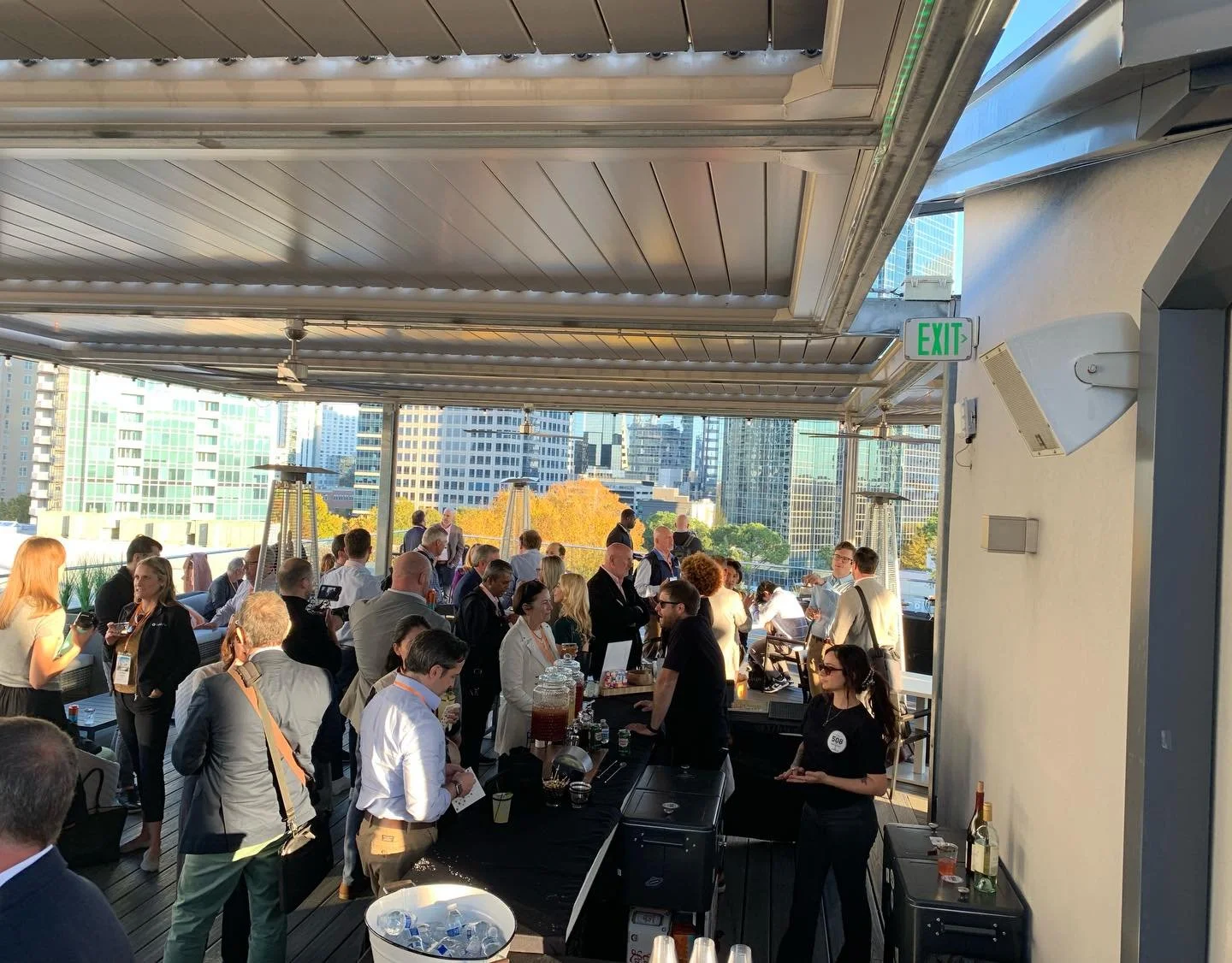 Thanks so much @atltechvillage for having us yesterday! Another great happy hour on your amazing rooftop. We served sparkling @titosvodka cranberry, @oldforester signature 508 Old Fashioned, and @lunazultequila Reposado margaritas with homemade agave
