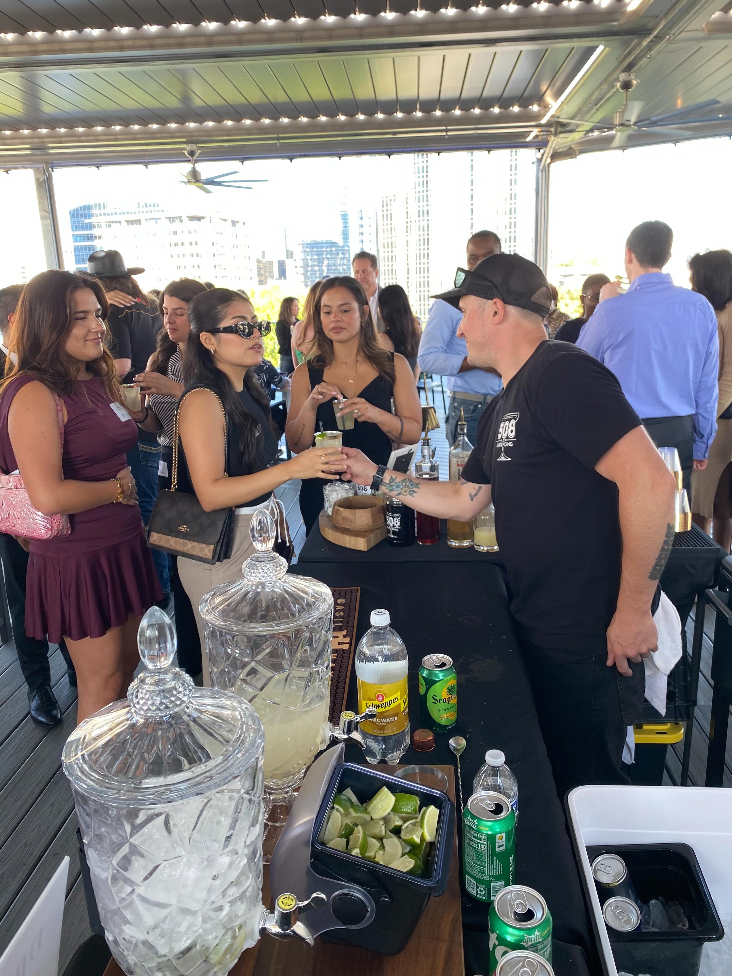 WHOA did we have a good with @gain.servicing this week on the rooftop at @atltechvillage! Our open bar package covers vodka, gin, rum, tequila, cura&ccedil;ao, and whiskey, plus several mixers, ensuring that everyone at your event can have something 
