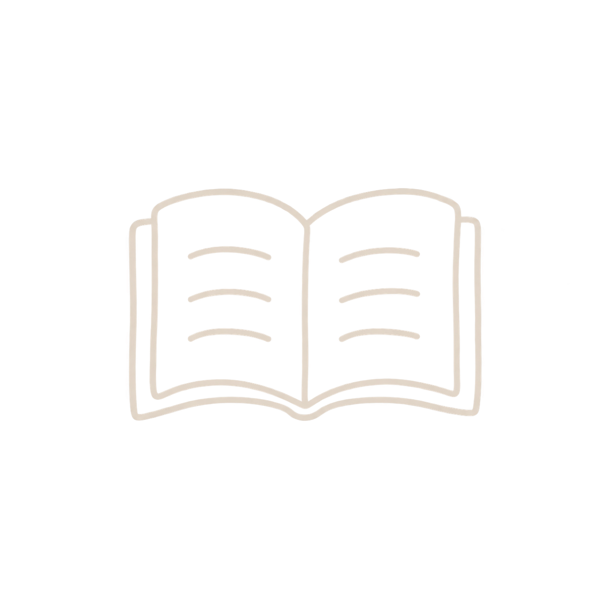 Outline of an open book with visible pages.