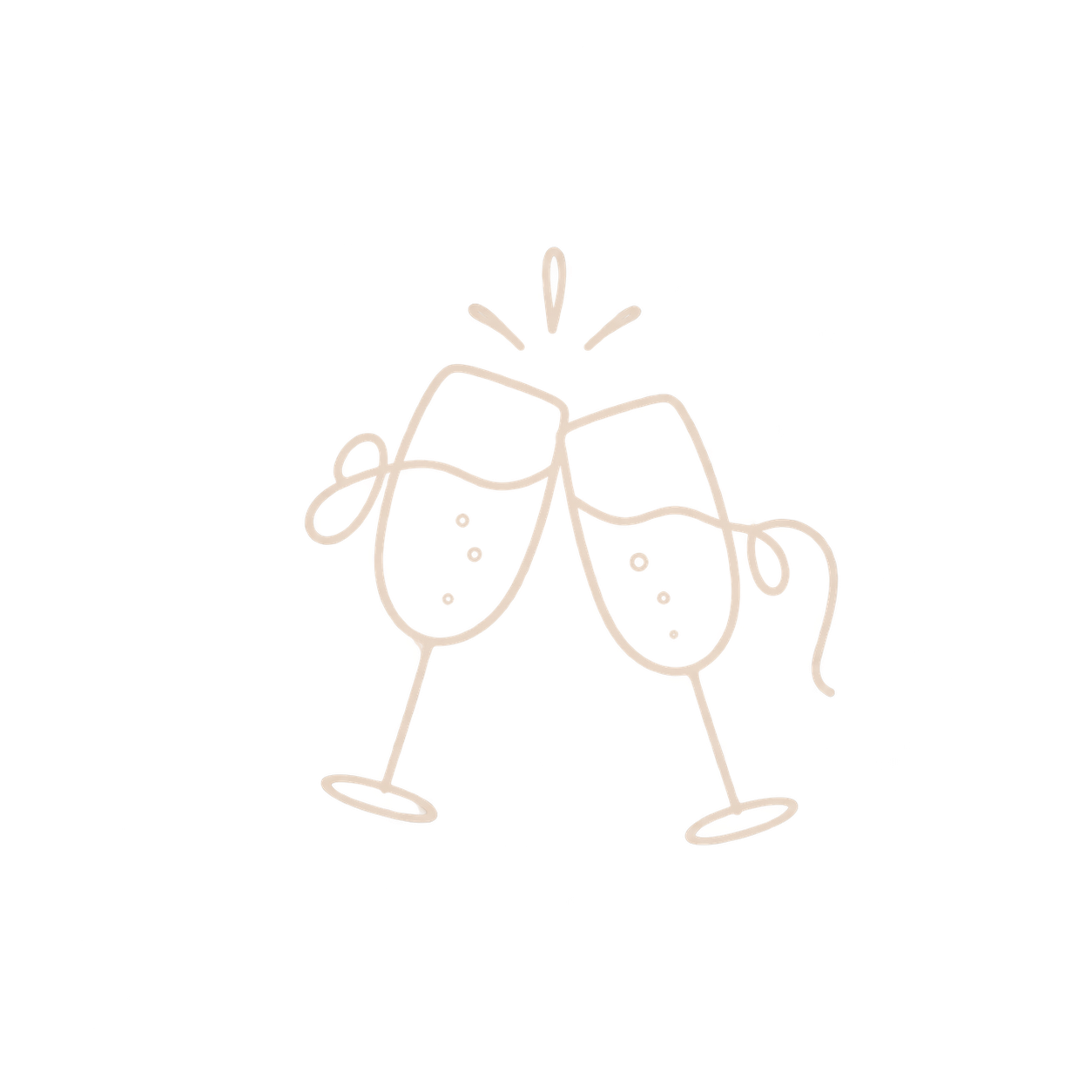 Decorative string lights shaped like two clinking champagne glasses with sparkling details.