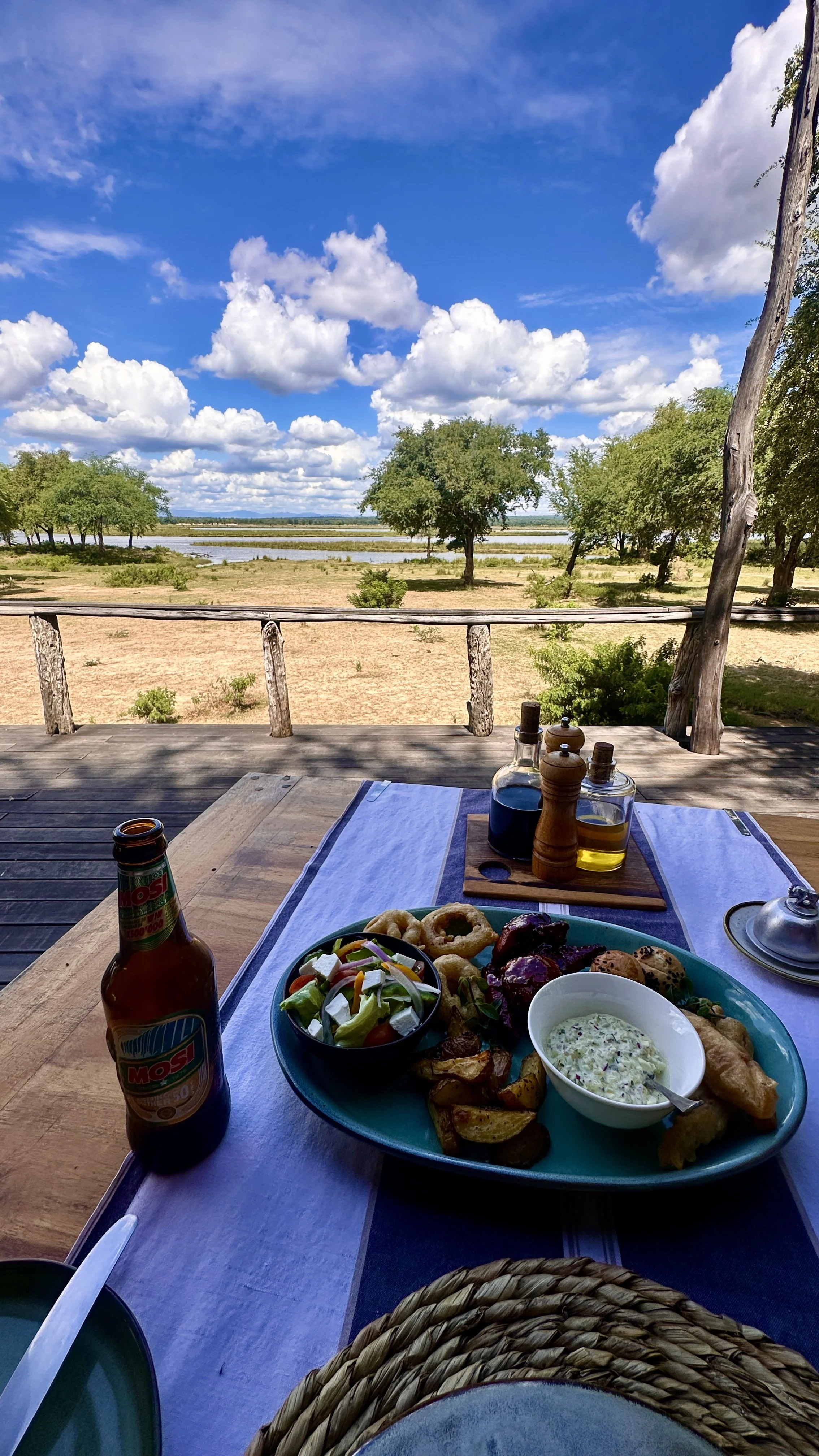 Fresh safari meal served at Anabezi Camp