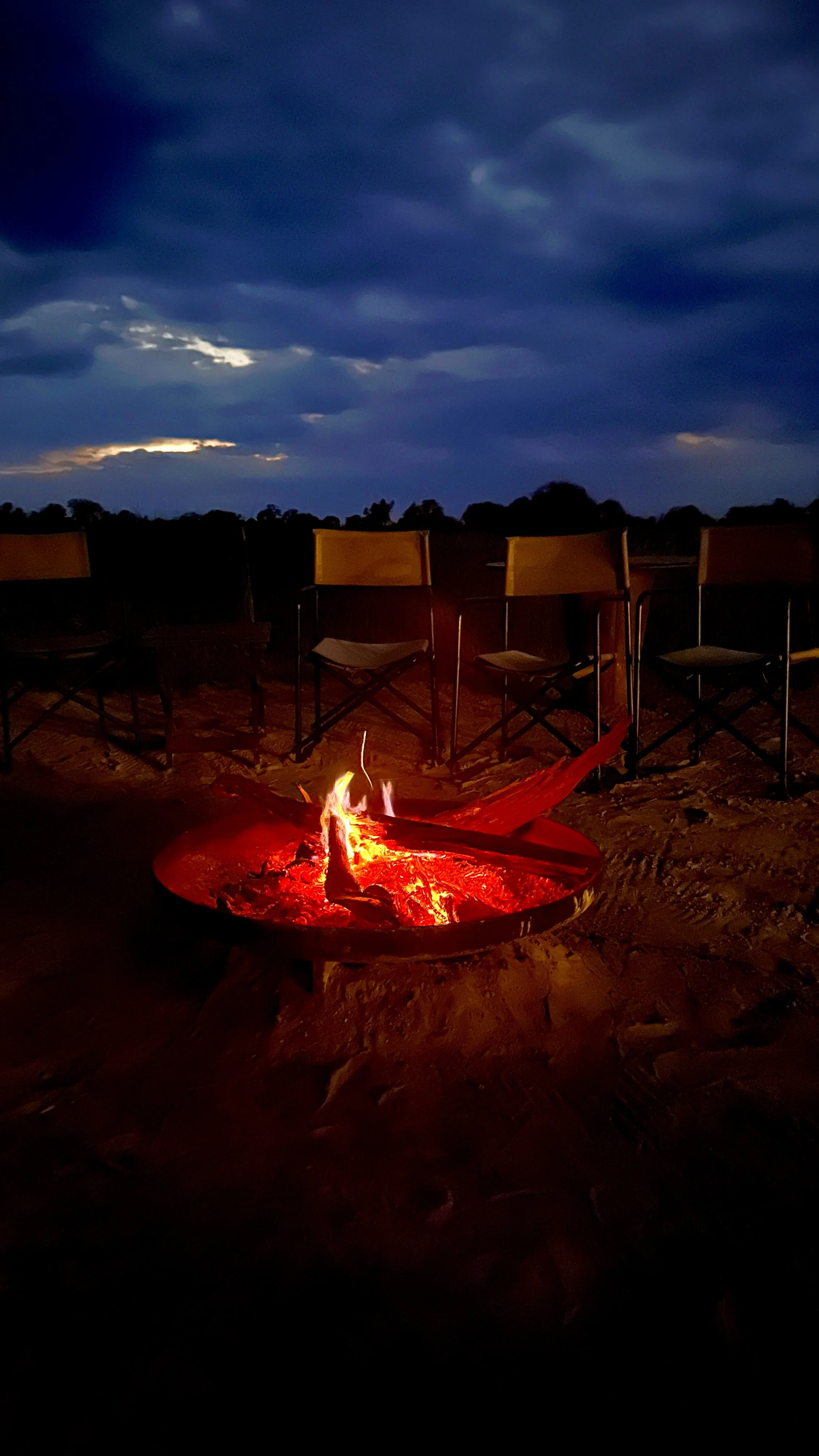 Camp fire stories around camp