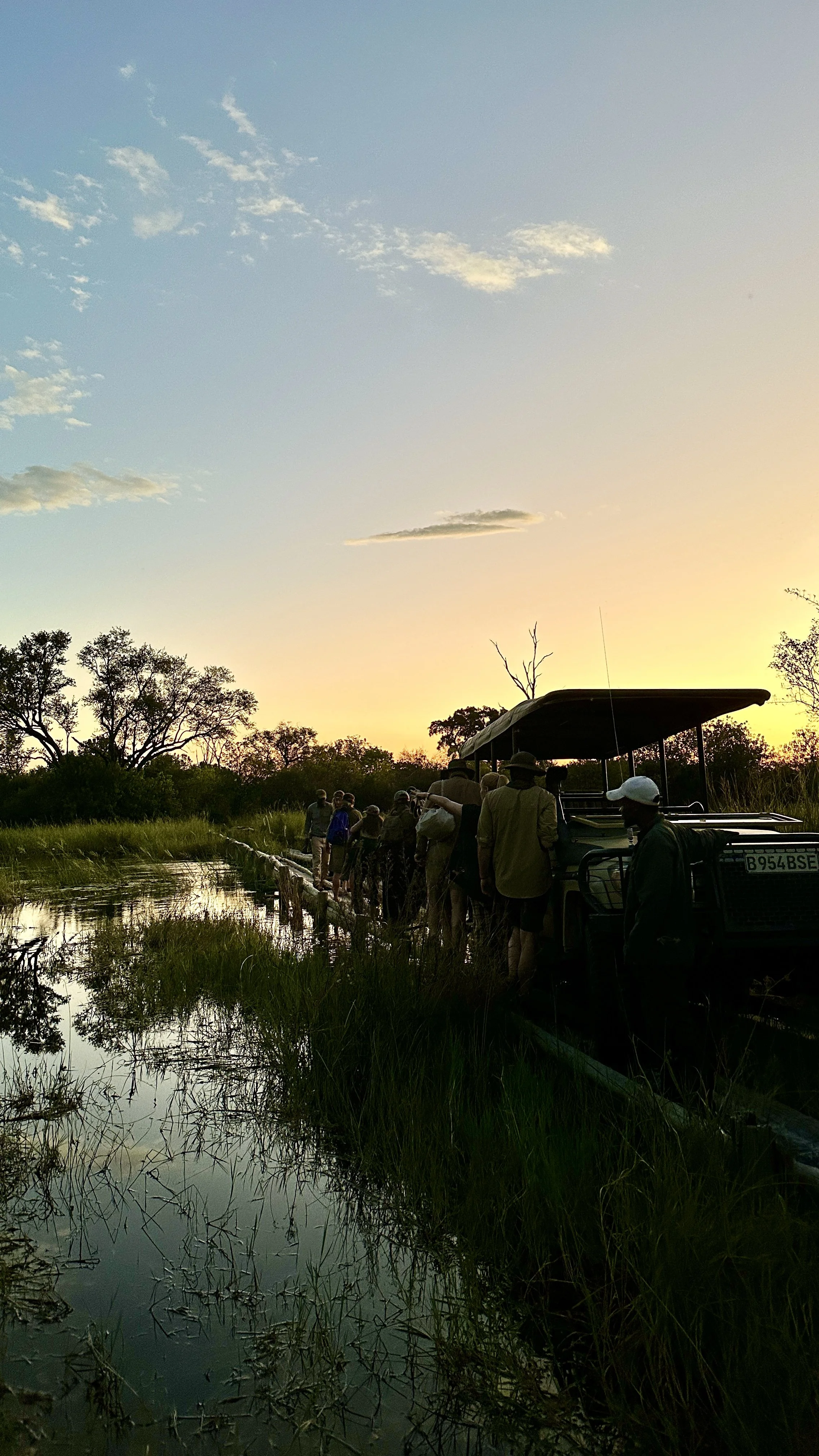WildLens guests crossing floodwater on foot near Little Sable