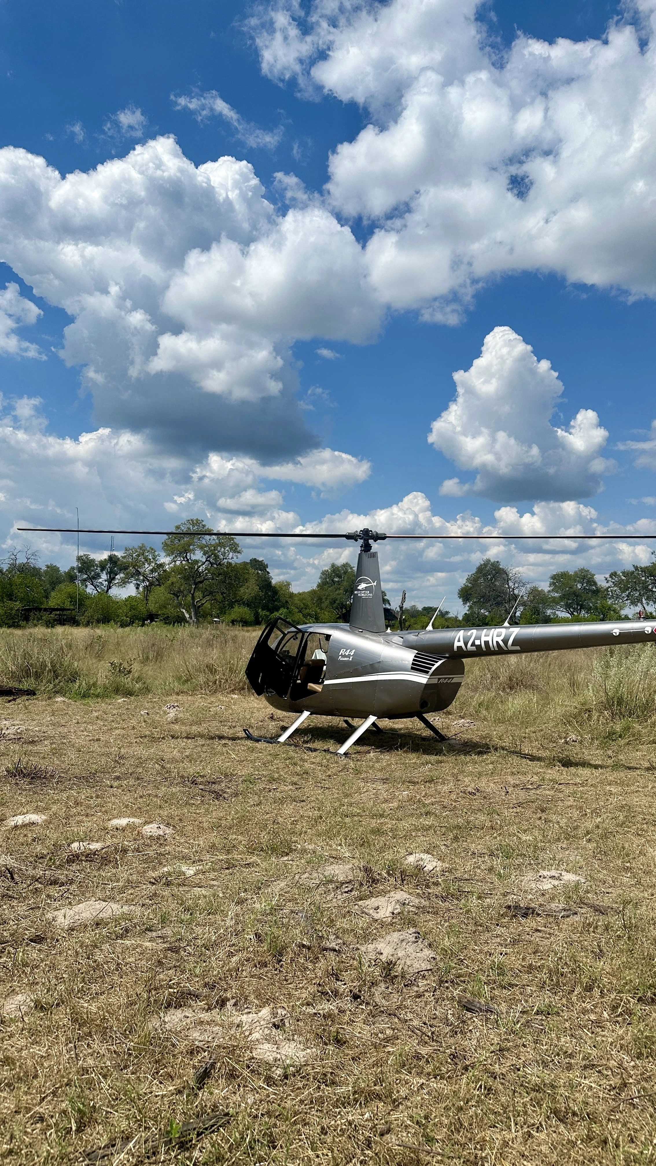Helicopter transfer across Botswana’s Okavango Delta