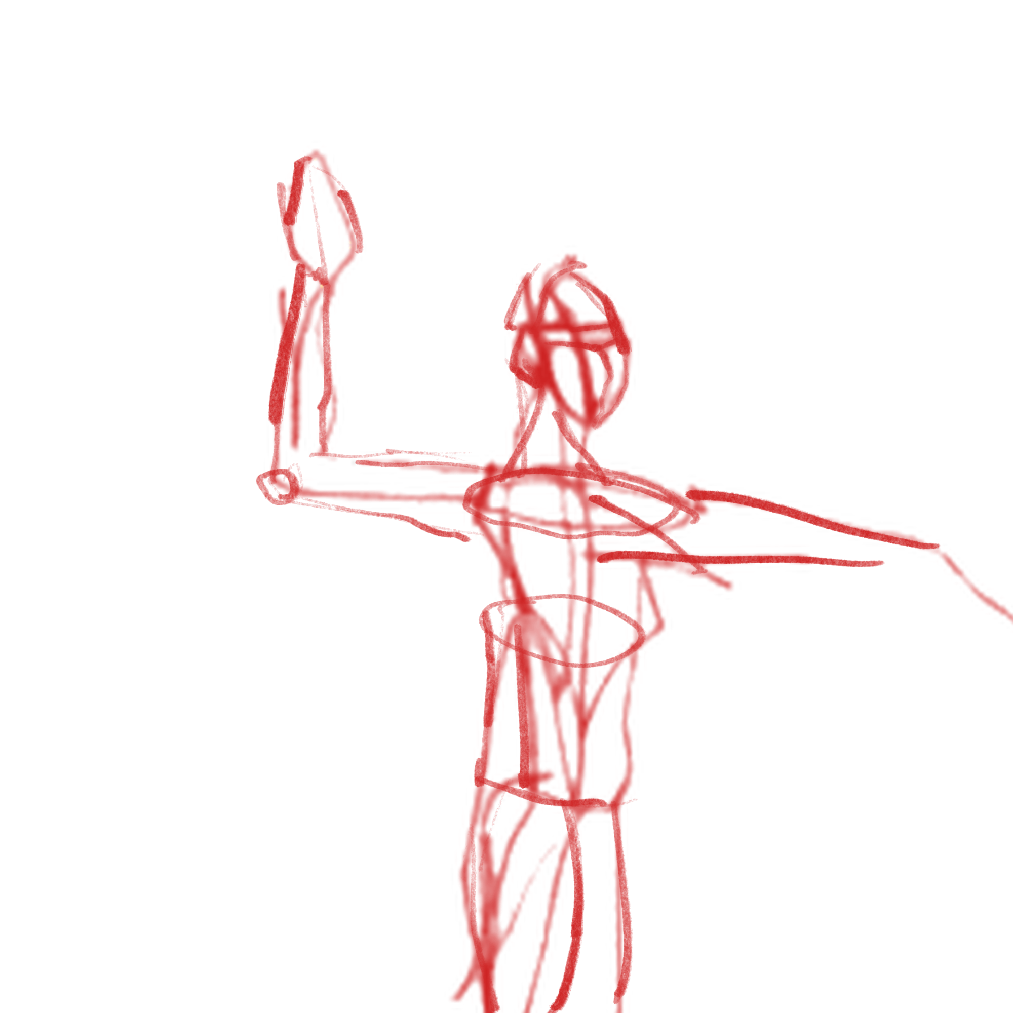 sketch of a figure sitting down