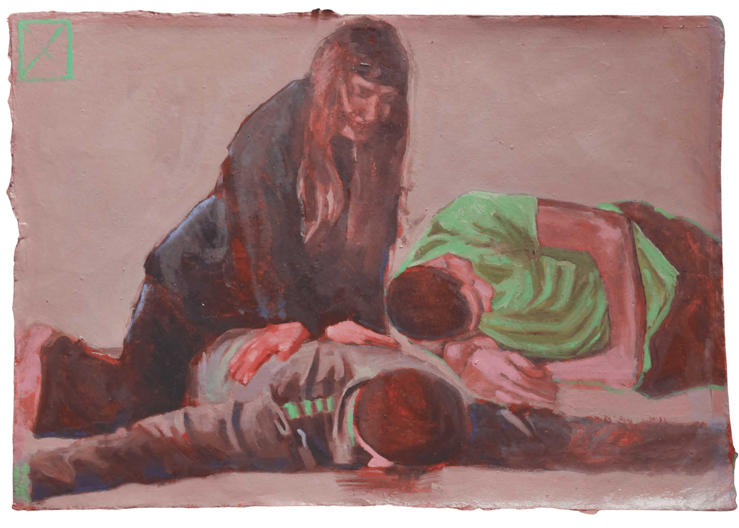 'Half-time Show', Oil on Paper, 80 x 55 cm, 2026