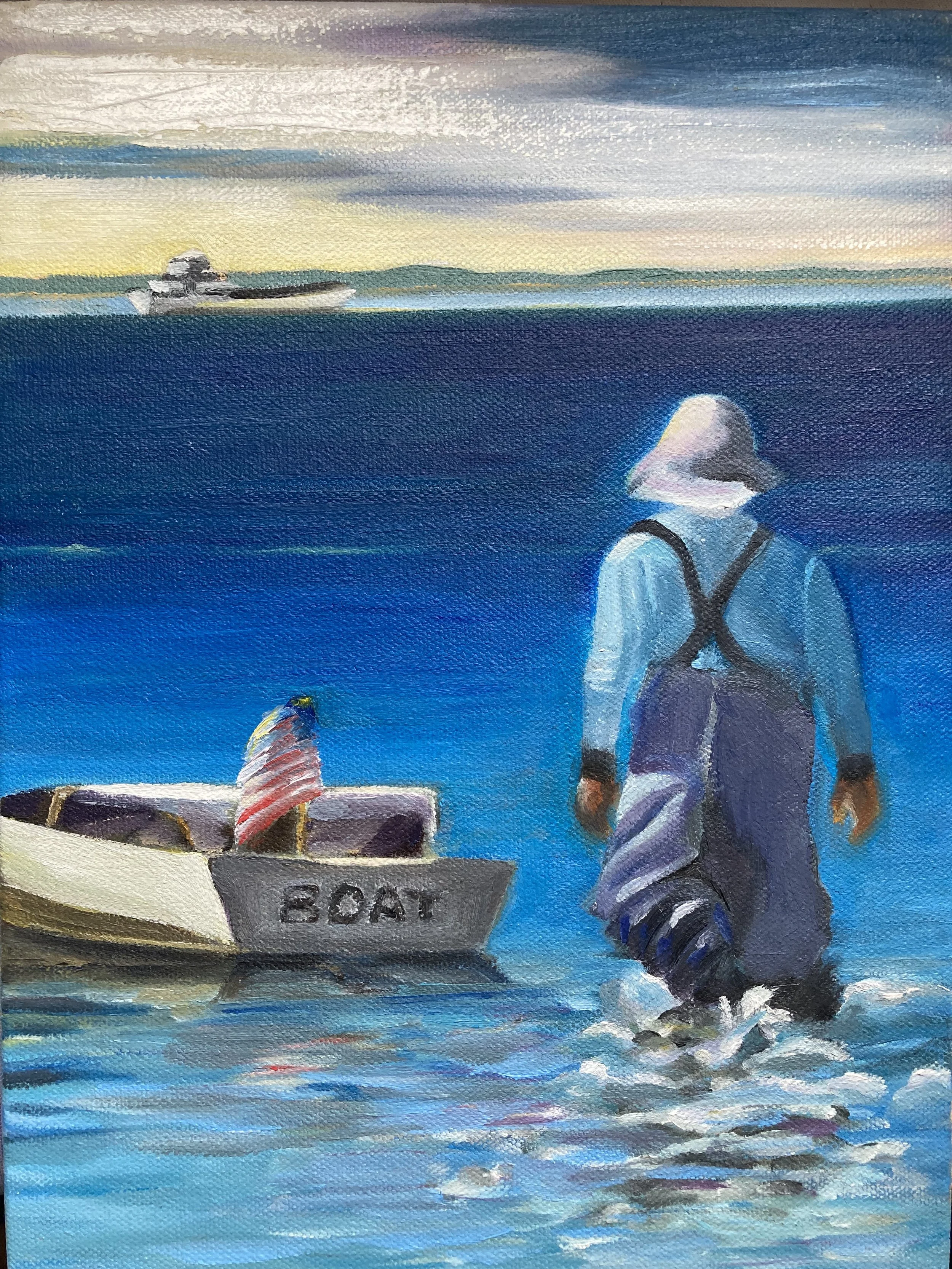The Boat, 9”x12”, oil on canvas 2025.