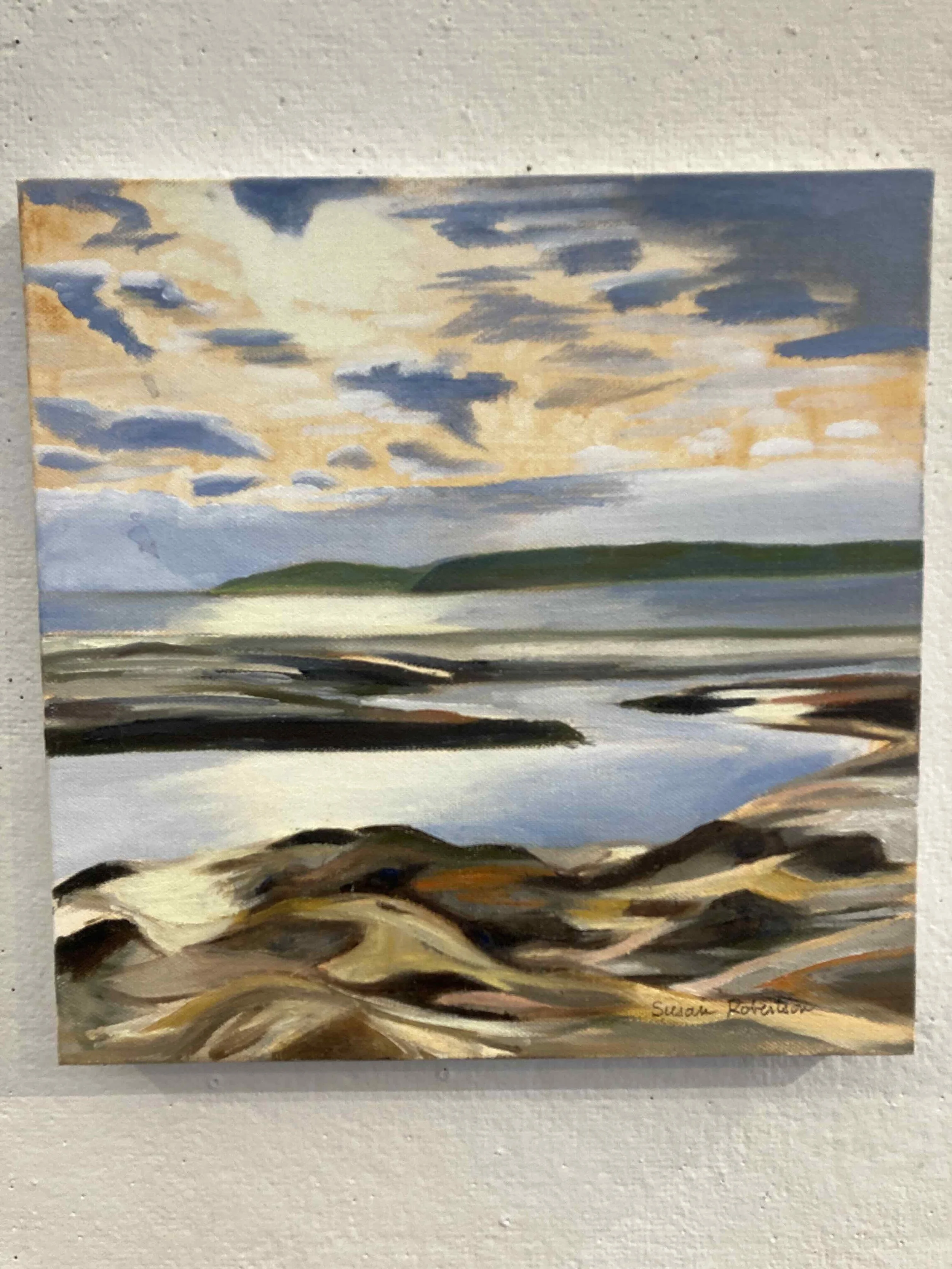 Super tide #1, January 2025, 12"x12”, oil on canvas.