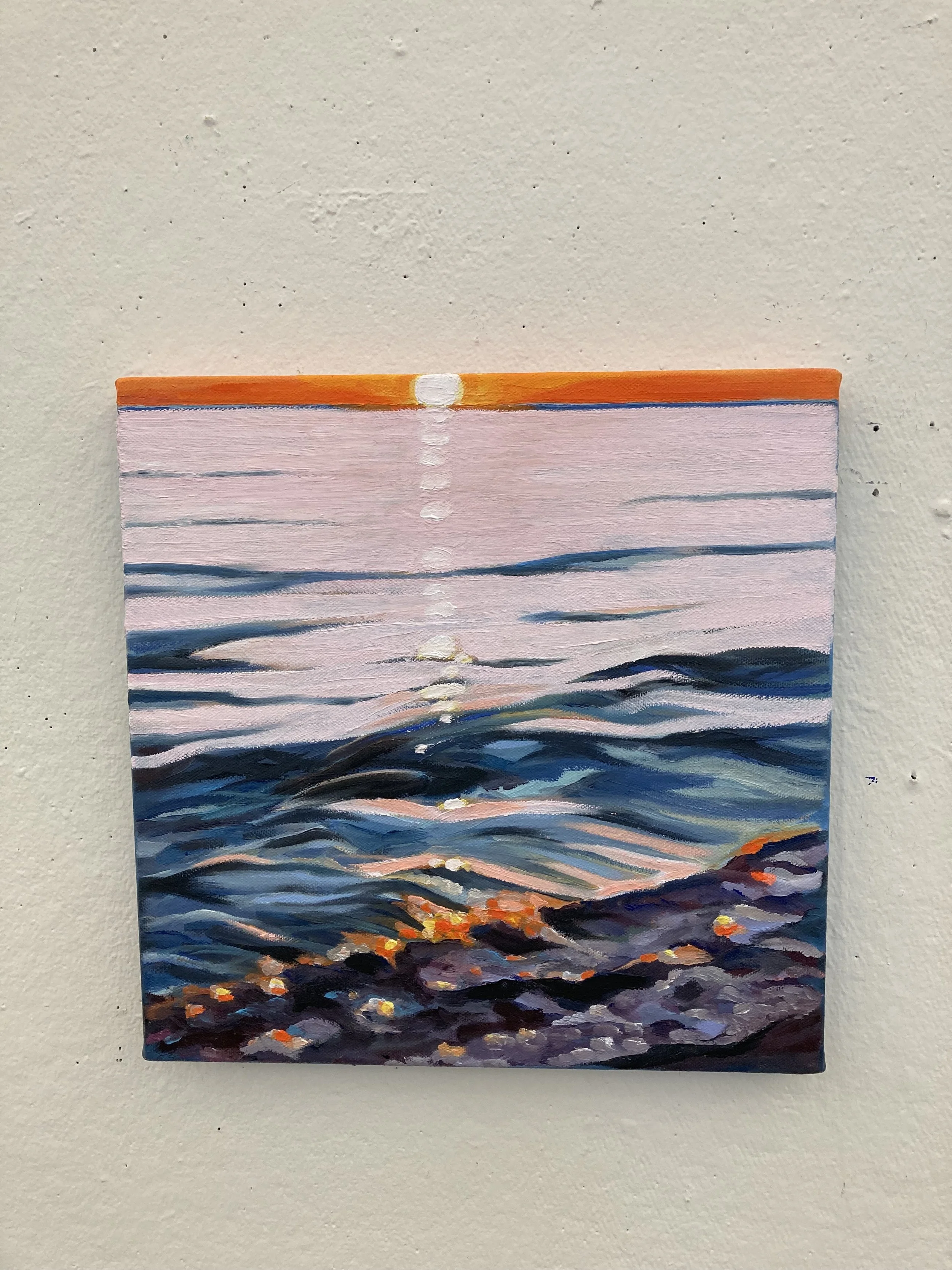 Sunset Pink, 12"x12", oil on canvas.