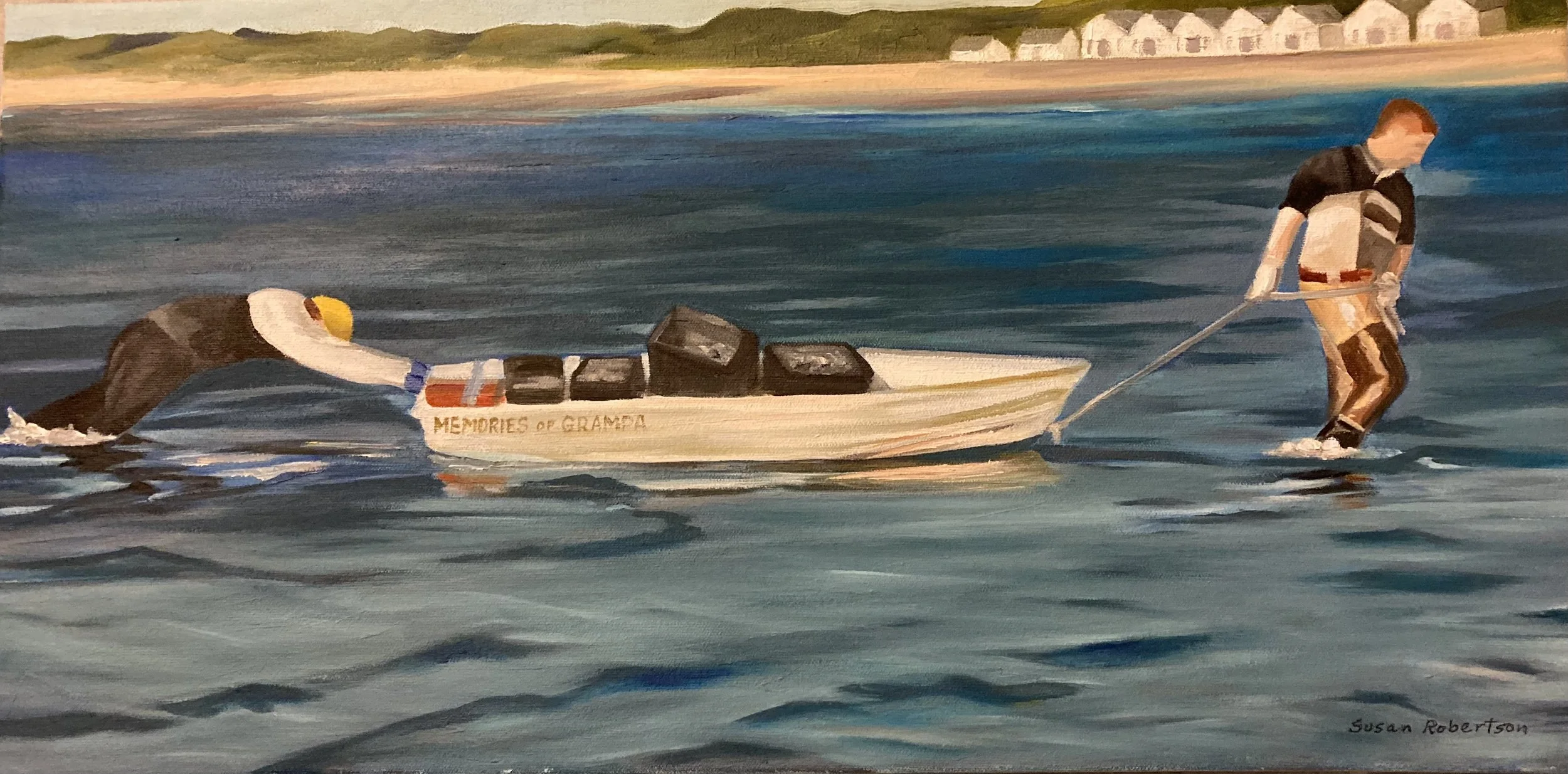 Memories of Grampa, 12”x24”, oil on canvas, 2025.