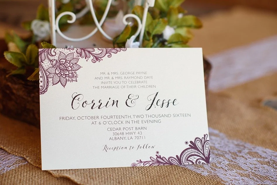 Corrin & Jesse Wedding Invitation
